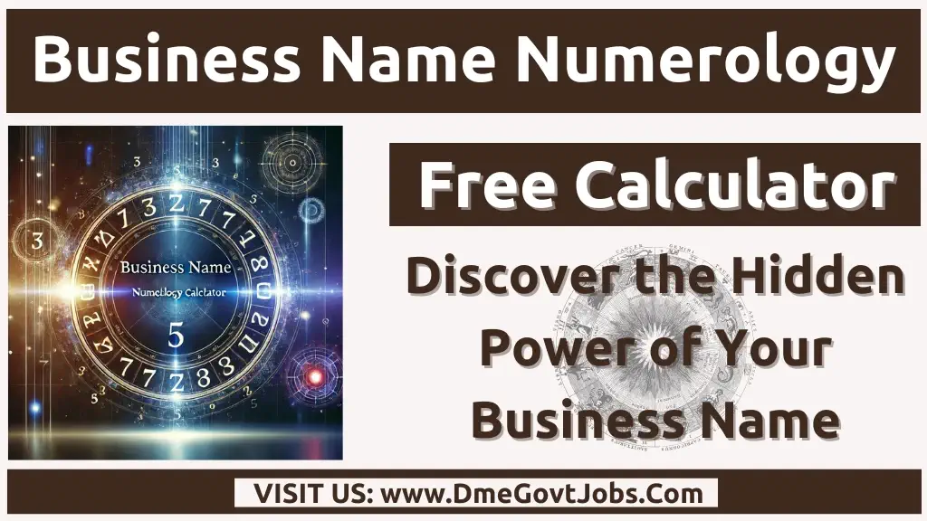 Business Name Numerology Calculator Free