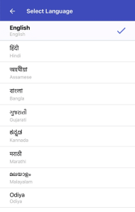 mAadhaar Language